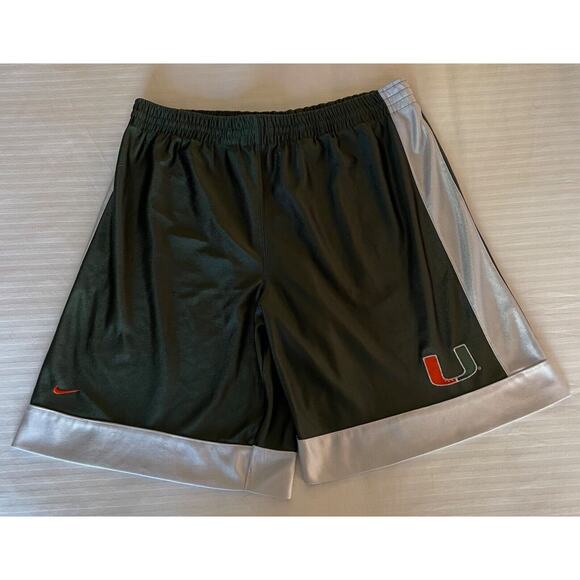Nike Team Issued Men's Basketball Shorts University of Miami with Team Logo L A+ - Picture 1 of 3